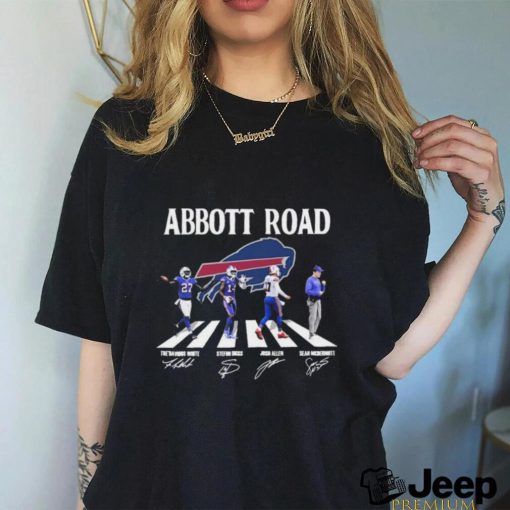 Buffalo Bills Abbott Road Tre’davious White Stefon Diggs Josh Allen And Sean Mcdermott Signatures Shirt