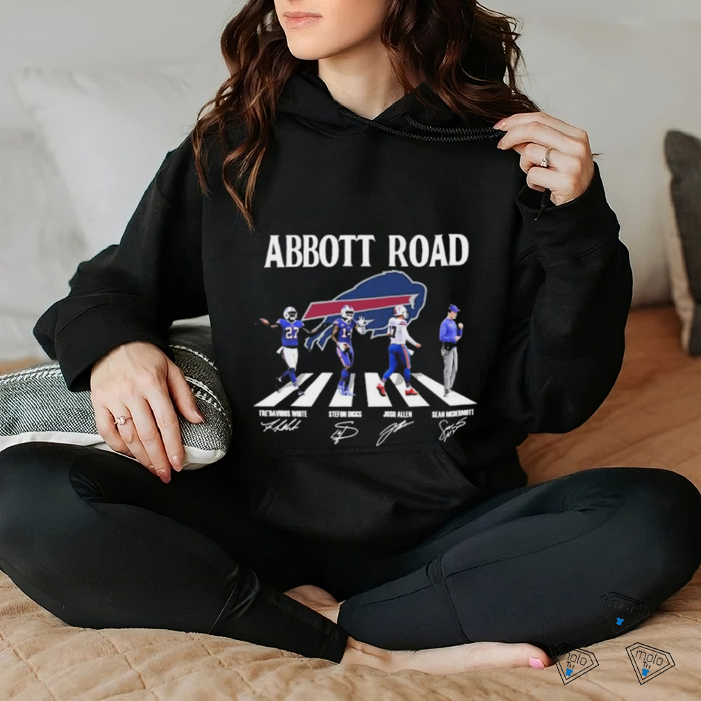 Buffalo Bills Abbott Road Tre'davious White Stefon Diggs Josh Allen And  Sean Mcdermott Signatures Shirt - Limotees