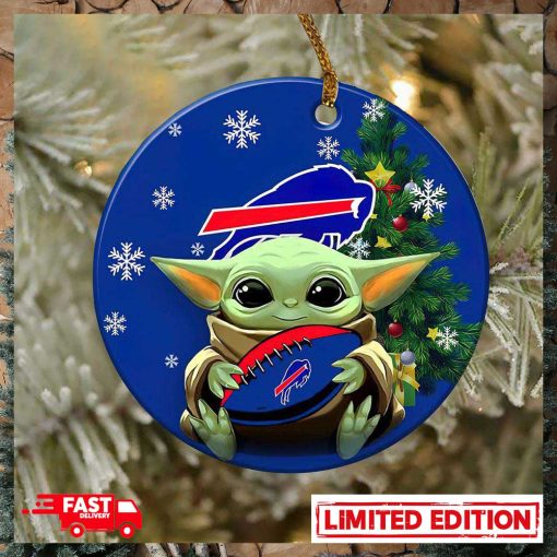 Buffalo Bills Baby Yoda NFL 2023 Christmas Tree Decorations Ornament