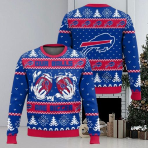 Buffalo Bills Ball Ugly Sweater 3D Sweater Christmas Gift Ugly Christmas Sweater