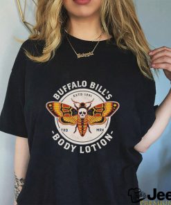 Buffalo Bill’s Body Lotion Death’s Head Moth retro logo shirt