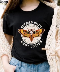 Buffalo Bill’s Body Lotion Death’s Head Moth retro logo shirt