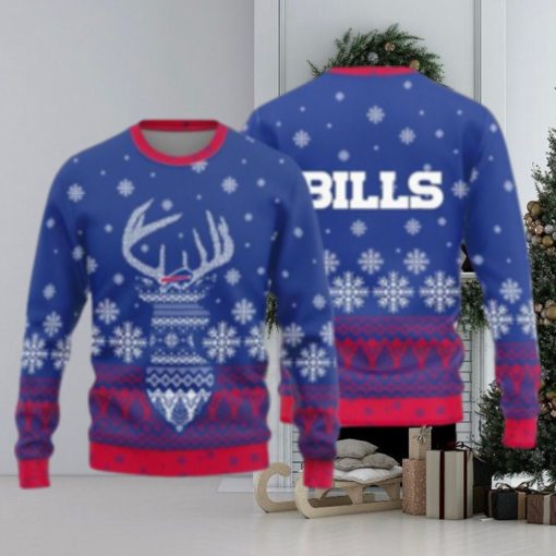 Buffalo Bills Christmas Reindeer Knitted Sweater