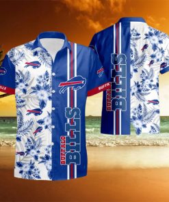 Buffalo Bills Floral With And Blue Summer Hawaiian Shirt