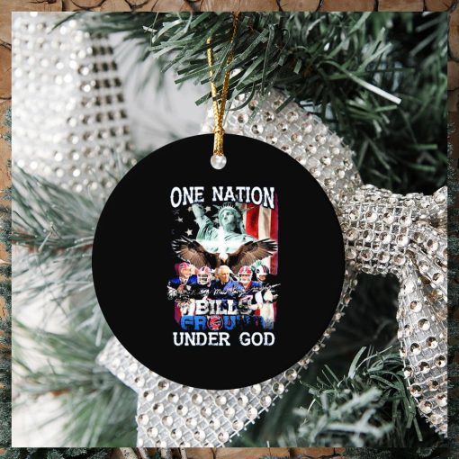 Buffalo Bills Gound Team One Nation Under God Signatures Ornament Christmas