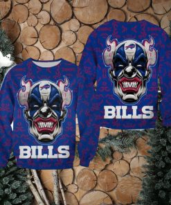 Buffalo Bills Halloween Clown Edition Unisex Winterize Ugly Sweater For Men And Women Gift Christmas