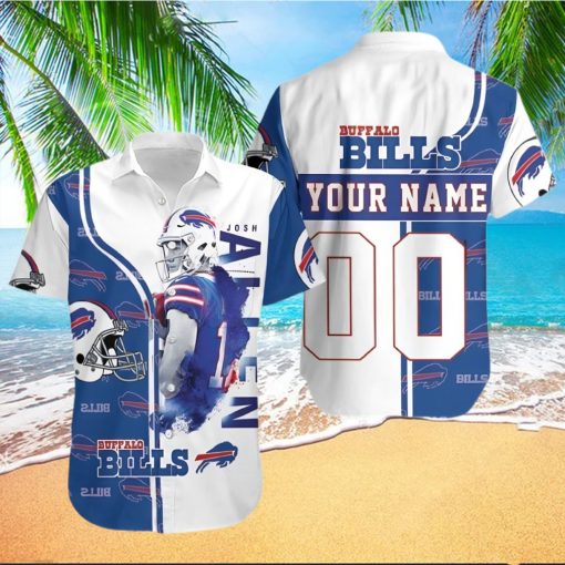 Buffalo Bills Hawaiian Shirt, 17 Josh Allen, Button Down Hawaiian Shirt