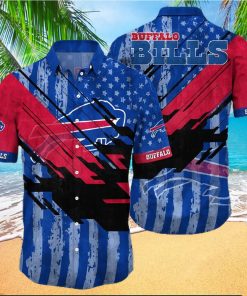 Buffalo Bills Hawaiian Shirt, American Flag Color, Unique Hawaiian Shirt