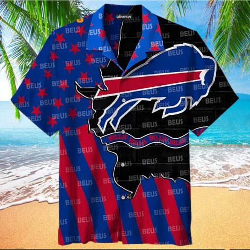 Buffalo Bills Hawaiian Shirt, Bills Logo Graphic, Hawaiian Style Shirt