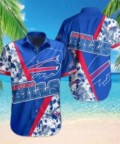 Buffalo Bills Hawaiian Shirt Blue Tropical Flowers Summer Beach Gift