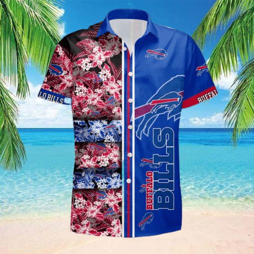 Buffalo Bills Hawaiian Shirt  Flowers And Logo  Cool Hawaiian Shirt