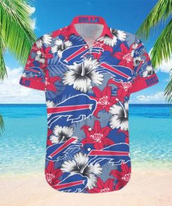 Buffalo Bills Hawaiian Shirt Flowers Pattern Hawaiian Print Shirt