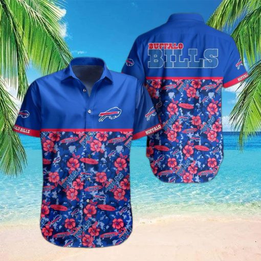 Buffalo Bills Hawaiian Shirt Hibiscus Flower Gift For Beach Vacation