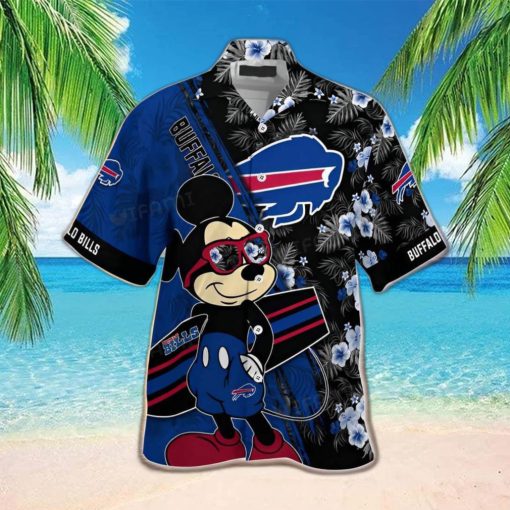 Buffalo Bills Hawaiian Shirt Mickey Floral Pattern Buffalo Bills Gift