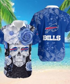 Buffalo Bills Hawaiian Shirt Skull Flower Pattern Gift For Football Coach