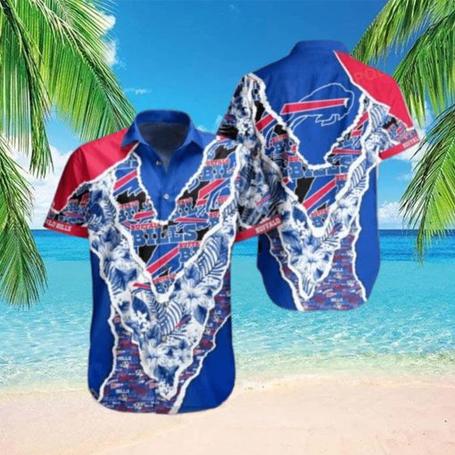 Buffalo Bills Hawaiian Shirt Tropical Flower For Men