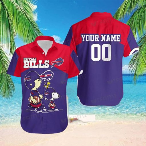 Buffalo Bills Hawaiian Shirt Woodstock Charlie Brown Snoopy Custom Buffalo Bills