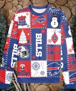 Buffalo Bills Holiday Square Ugly Christmas Sweaters