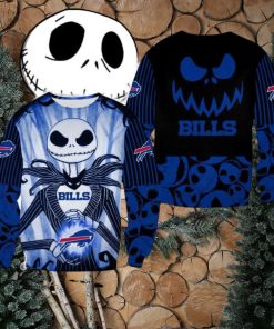 Buffalo Bills Jack Skellington Jumper Christmas Ugly Sweater Halloween For Men And Women