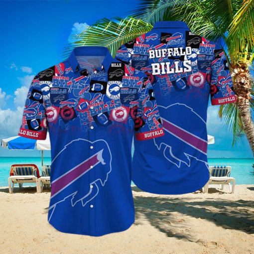 Buffalo Bills Logo Blue NFL Hawaiian Shirt Gift for Fans