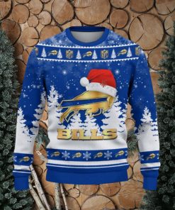 Buffalo Bills Logo Wearing Santa Hat Christmas Gift Ugly Christmas Sweater For Men And Women Gift