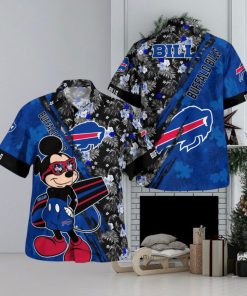 Buffalo Bills Mickey Mouse Floral Short Sleeve Hawaii Shirt