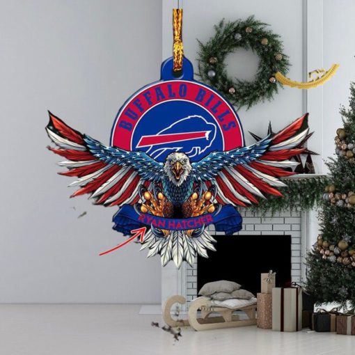 Buffalo Bills NFL American US Eagle Personalized Xmas Christmas Tree Decorations Ornament