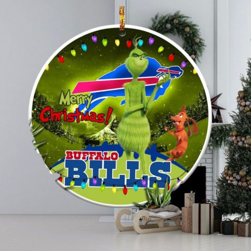 Buffalo Bills NFL Funny Grinch Christmas Ornaments.