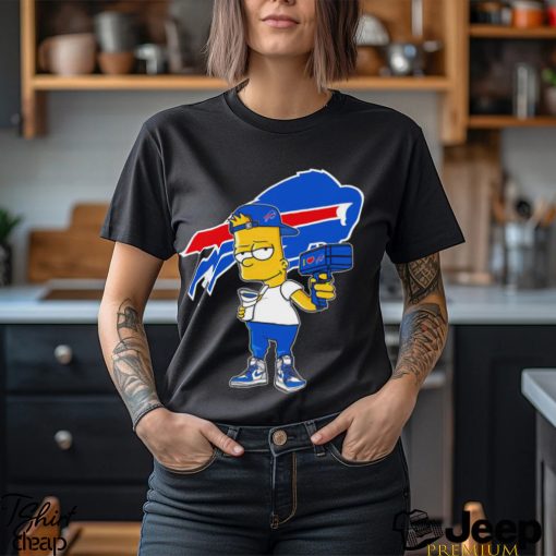 Buffalo Bills NFL X Bart Simpson cartoon shirt