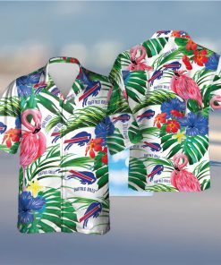 Buffalo Bills Nfl Flamingo Button Up Hawaiian Shirt