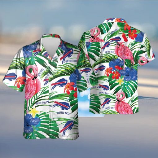 Buffalo Bills Nfl Flamingo Button Up Hawaiian Shirt