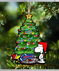 Buffalo Bills Personalized Your Name Snoopy And Peanut Ornament Christmas Gifts For NFL Fans SP161023132ID03