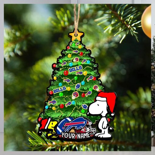 Buffalo Bills Personalized Your Name Snoopy And Peanut Ornament Christmas Gifts For NFL Fans SP161023132ID03