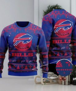 Buffalo Bills Santa Claus In The Moon Ugly Christmas Sweater Perfect Holiday Gift