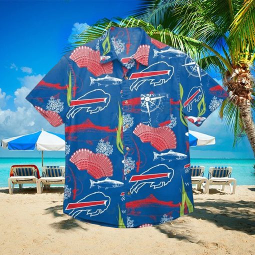 Buffalo Bills Scallops Coral Fish Beach Aloha Hawaiian Shirt