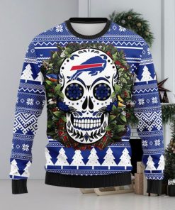 Buffalo Bills Skull Flower Ugly Christmas Ugly Sweater