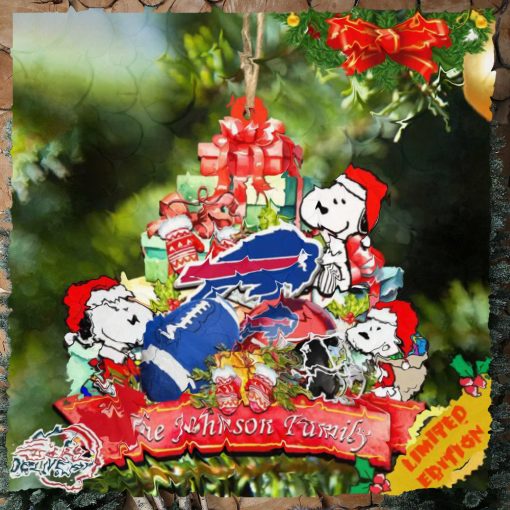 Buffalo Bills Snoopy And NFL Sport Ornament Personalized Your Family Name