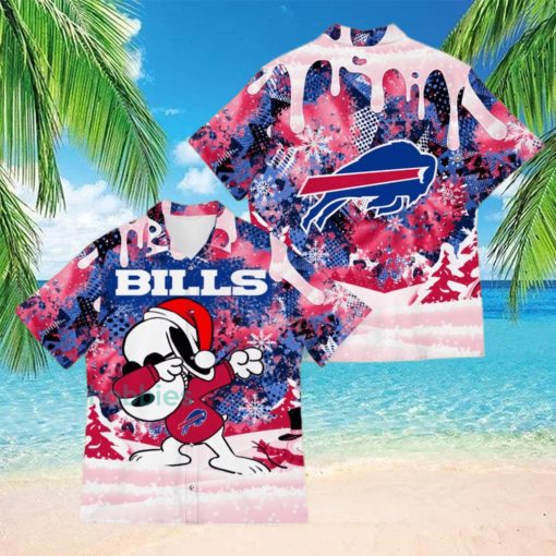 Buffalo Bills Snoopy Dabbing The Peanuts American Christmas Dripping Matching Pattern Hawaiian Shirt