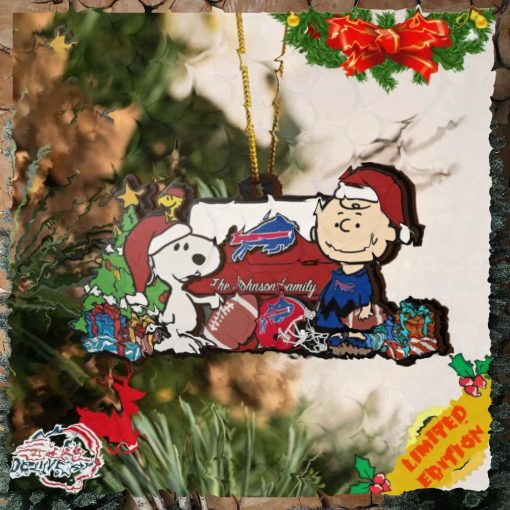 Buffalo Bills Snoopy NFL Sport Ornament Custom Your Family Name