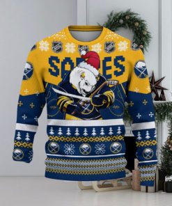 Buffalo Sabres Funny Ugly Christmas Sweater Angry For Men And Women Custom Name Gift Fans