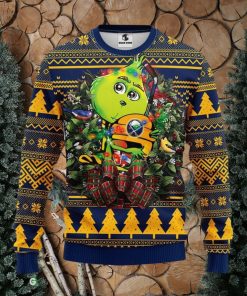 Buffalo Sabres Grinch Hug Christmas Ugly Sweater Christmas Gift For Fans Party Hoiliday Gift