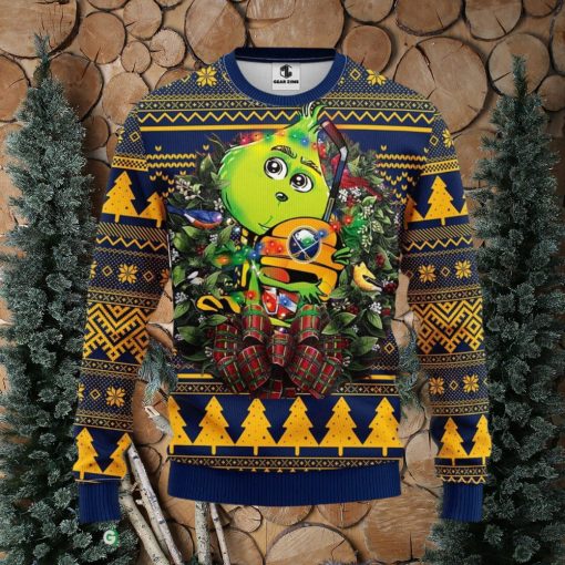 Buffalo Sabres Grinch Hug Christmas Ugly Sweater Christmas Gift For Fans Party Hoiliday Gift