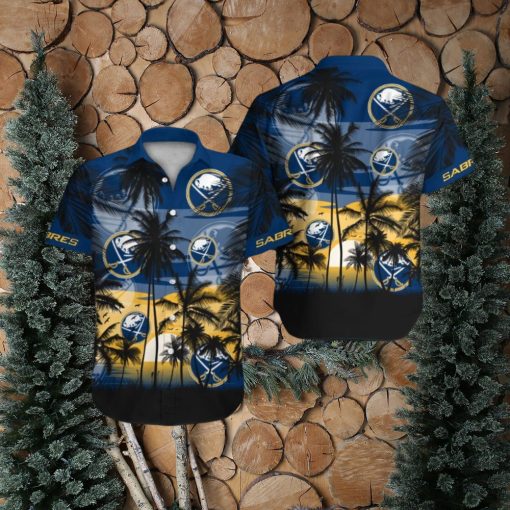 Buffalo Sabres Short Sleeve Button Up Tropical Shirt Hawaiian Shirt