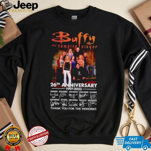 Buffy the Vampire Slayer 26th anniversary 1997 2023 thank you for the memories shirt