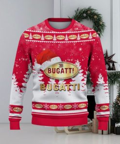 Bugati Ugly Christmas Sweater Car Lovers Santa Hat Tree Christmas For Fans Gift