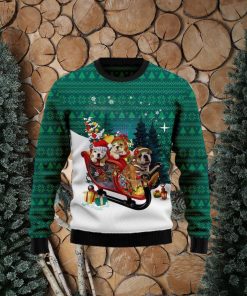 Bulldog Sleigh Ugly Christmas Sweater Hot AOP Gift For Men And Women