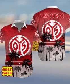 Bundesliga Fans 1 FSV Mainz 05 Logo Hawaiian Shirt And Short Men Women Set