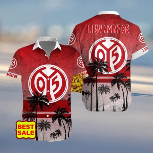 Bundesliga Fans 1 FSV Mainz 05 Logo Hawaiian Shirt And Short Men Women Set