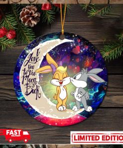 Bunny Couple Love You To The Moon Galaxy Perfect Gift For Holiday Christmas Gift Tree Decorations Ornament