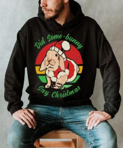 Bunny Santa Did Some Bunny Say Christmas T shirt